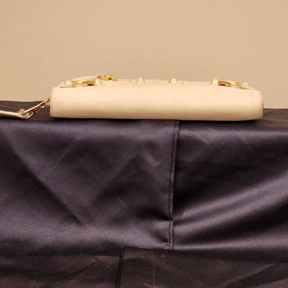 Excellent Balenciaga Continental Zip around Wallet Creamy Off White Leather - Picture 5 of 11